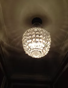 a small corridor chandelier
